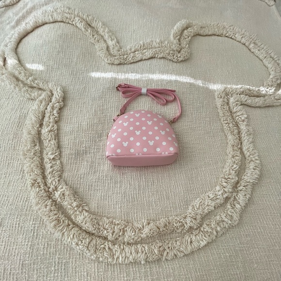 NWOT PINK DISNEY MICKEY POLA DOT PURSE - Picture 2 of 5
